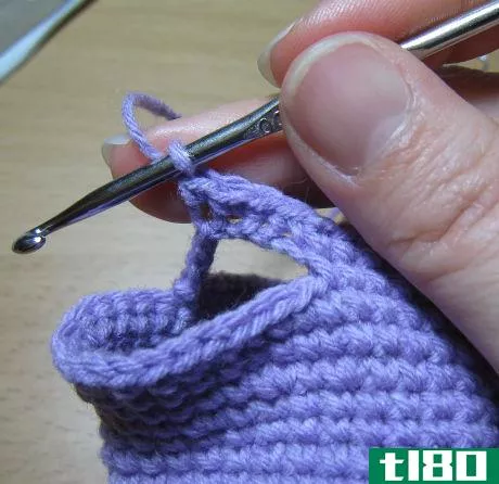 Image titled Single crochet around a smaller tube.