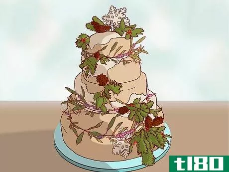 Image titled Decorate a Winter Wedding Cake Step 5