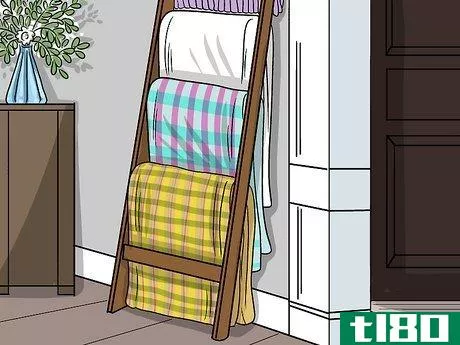 如何装饰一个毯子梯(decorate a blanket ladder)