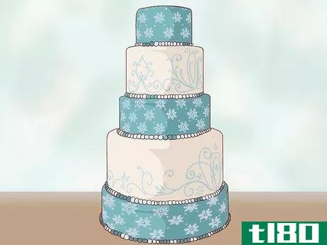 Image titled Decorate a Winter Wedding Cake Step 2