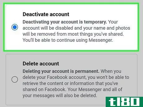 Image titled Deactivate a Facebook Account Step 7