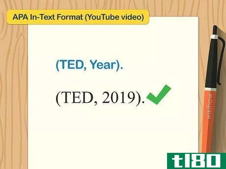 Image titled Cite TED Talks in APA Step 11