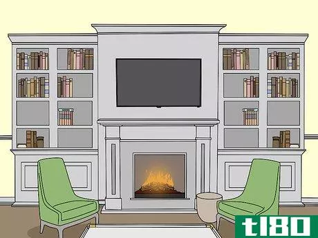 Image titled Decorate a Fireplace Mantel with a Flat Screen TV Step 13