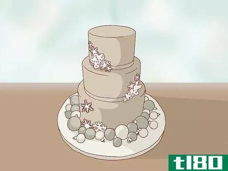 Image titled Decorate a Winter Wedding Cake Step 9