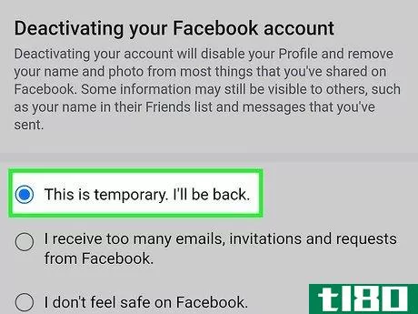 Image titled Deactivate a Facebook Account Step 10