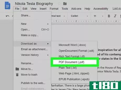 Image titled Convert a Google Doc to a PDF on PC or Mac Step 5