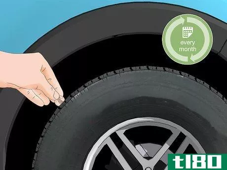 Image titled Check Tire Tread with a Penny Step 1