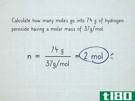 n={\frac {74}{37}}mol=2mol