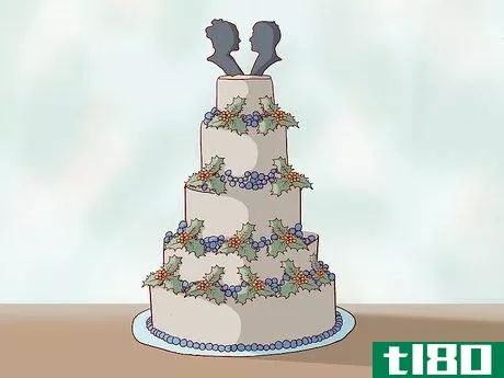 Image titled Decorate a Winter Wedding Cake Step 7