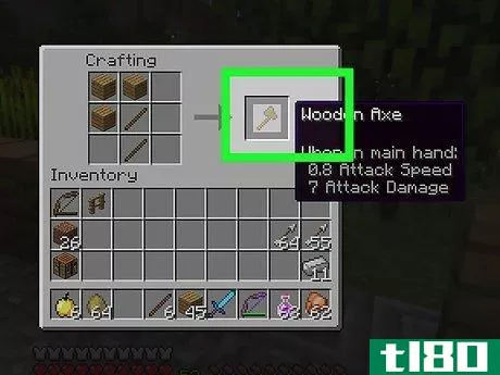 Image titled Craft a Wooden Axe in Minecraft Step 9