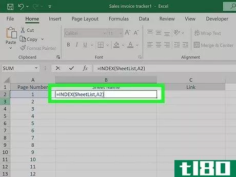 Image titled Create an Index in Excel Step 10