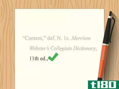 Image titled Cite a Dictionary Meaning in MLA Step 6