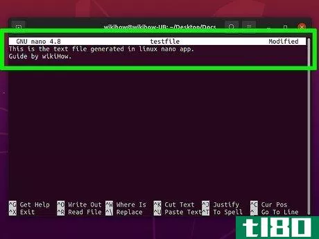 Image titled Create and Edit Text File in Linux by Using Terminal Step 5