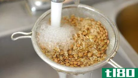 如何用电饭煲把糙米和小扁豆一起煮(cook brown rice and lentils together in a rice cooker)