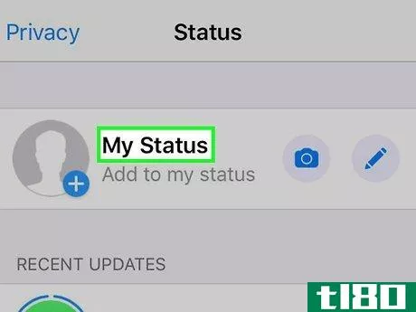 Image titled Change Your Status on WhatsApp Step 3