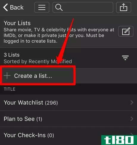 Image titled Create a Custom List on IMDb Method 1 Step 3.png