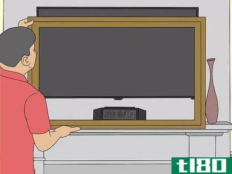 Image titled Decorate a Fireplace Mantel with a Flat Screen TV Step 12