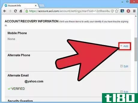 Image titled Change Your Account Recovery Settings on AOL Mail Step 5