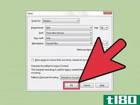 Image titled Change the Default Font in Firefox Step 9