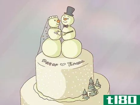 Image titled Decorate a Winter Wedding Cake Step 10