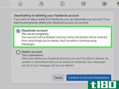 Image titled Deactivate a Facebook Account Step 18