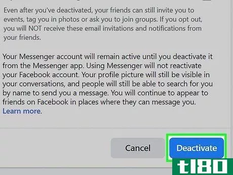 Image titled Deactivate a Facebook Account Step 23