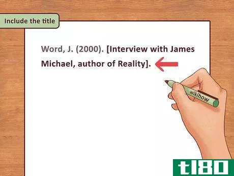 Image titled Cite an Interview in APA Step 13