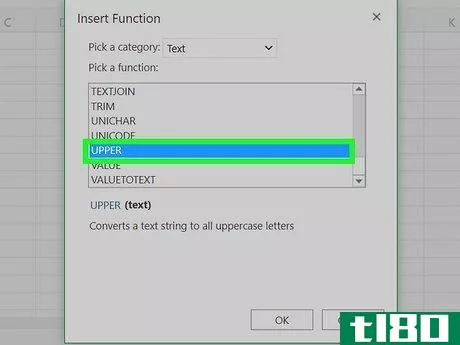 Image titled Change from Lowercase to Uppercase in Excel Step 6