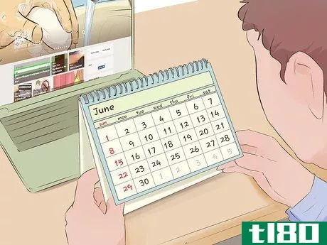 Image titled Man checking a calendar while planning.