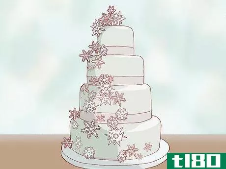 Image titled Decorate a Winter Wedding Cake Step 1