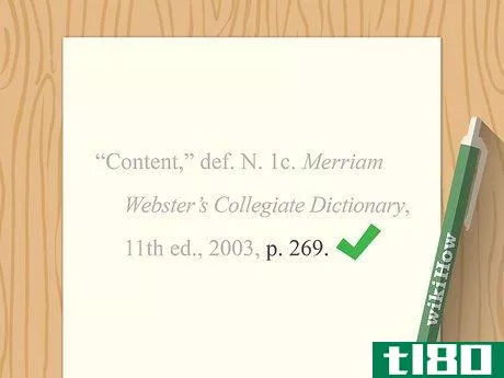 Image titled Cite a Dictionary Meaning in MLA Step 8