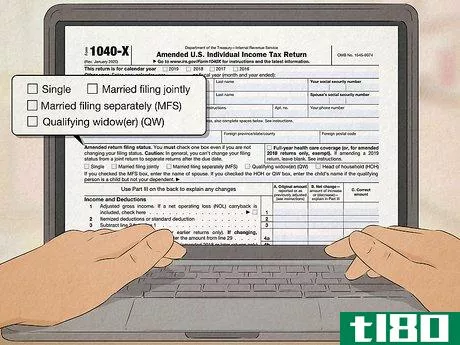 Image titled Fill Out a US 1040X Tax Return Step 6