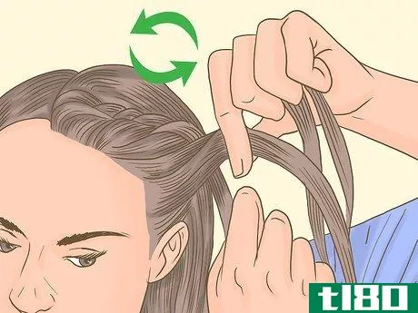Image titled French Braid Short Hair Step 8