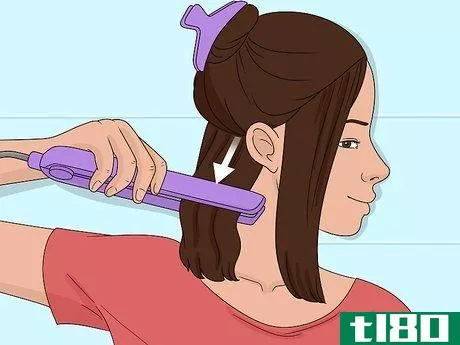Image titled Flat Iron Short Hair Step 10