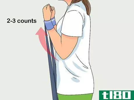 Image titled Do Bicep Curl Resistance Band Exercises Step 3