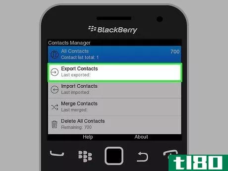 Image titled Export Contacts and Media Files from a Blackberry to an Android Step 3