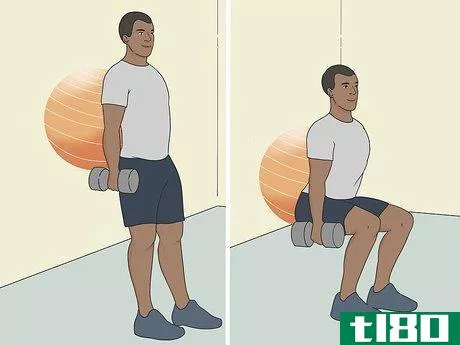 Image titled Do an Exercise Ball Squat Step 7.jpeg