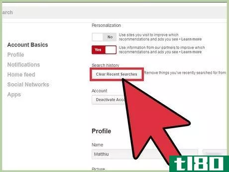 Image titled Delete Your Search History on Pinterest Step 9