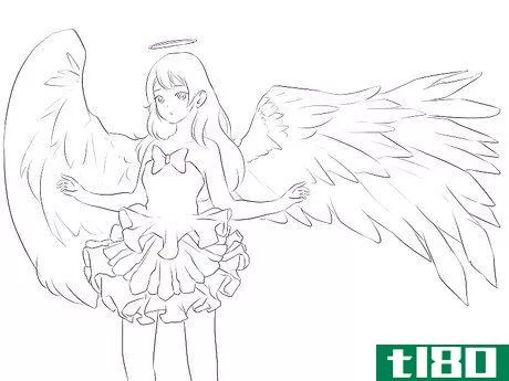 Image titled Draw Anime Wings Step 8