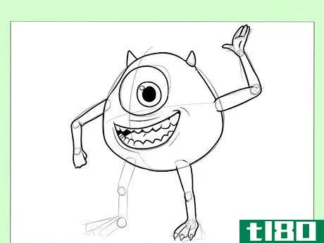 Image titled Draw Mike from Monster's, Inc Step 8