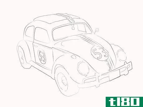 Image titled Draw Herbie the Love Bug Step 3