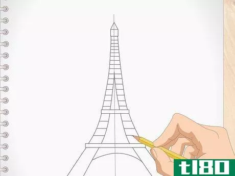 Image titled Draw the Eiffel Tower Step 8