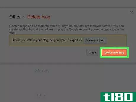 Image titled Delete a Blog on Blogger Step 7