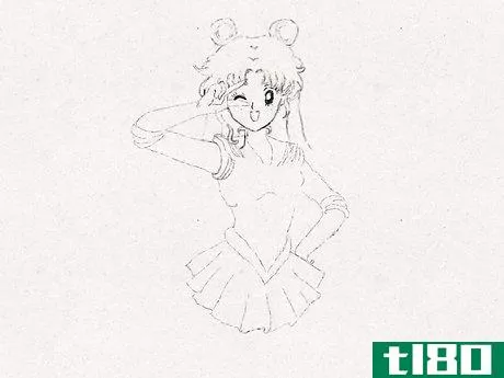 Image titled Draw Sailor Moon in Sailor Moon Crystal Step 3