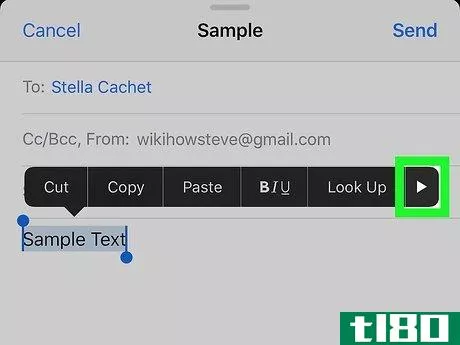 Image titled Embolden, Italicize, and Underline Email Text with iOS Step 8