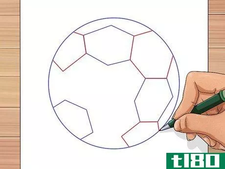 Image titled Draw a Soccer Ball Step 12