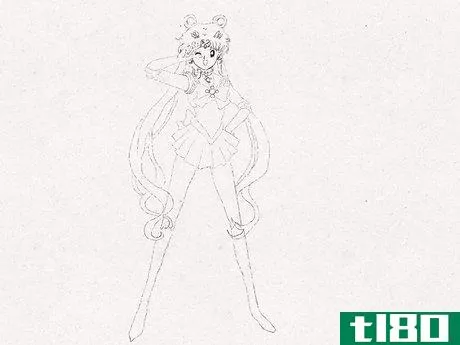 Image titled Draw Sailor Moon in Sailor Moon Crystal Step 9