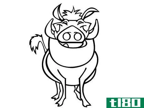 Image titled Draw Pumbaa from the Lion King Step 19
