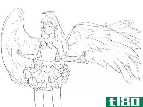 Image titled Draw Anime Wings Step 7