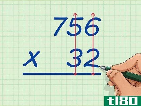 Image titled Do Long Multiplication Step 1
